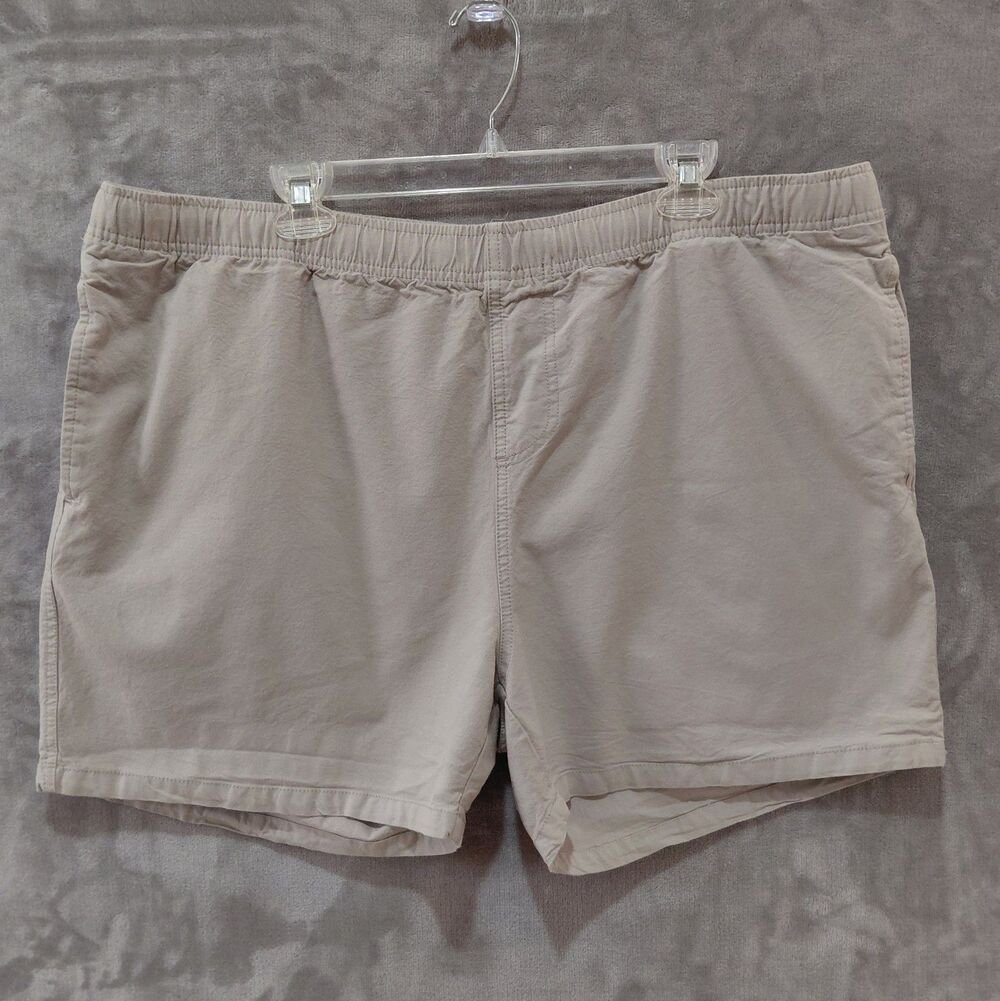 Free Fly Stretch Canvas Drawstring Shorts Men's 3XL Tan Bamboo 4.5" Inseam